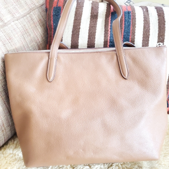 Coach Handbag Taylor Tote Bag Pebble Leather Purse 38312 I'm British Tan? - Picture 3 of 8